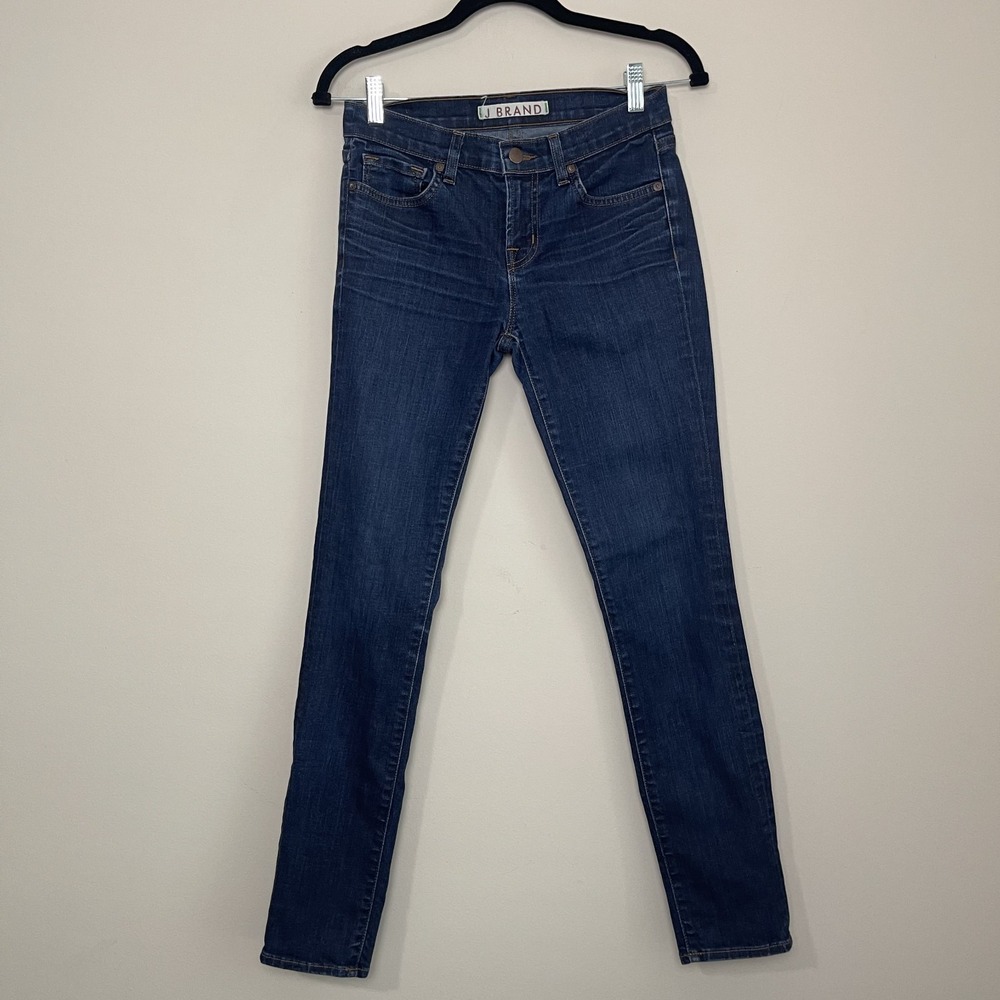 J Brand Freedom Mid Rise Skinny Jeans Dark Wash Stretch Denim Y2K Classic